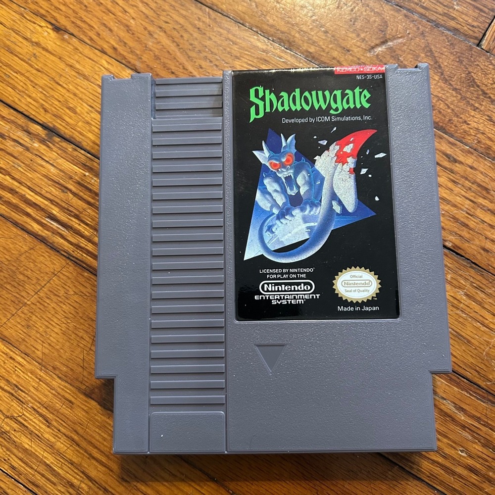 Shadowgate Nintendo NES Video Game Kemco Seika NES-3S-USA Authentic Cartridge